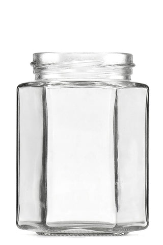 300ml Hexagonal Glass Jars