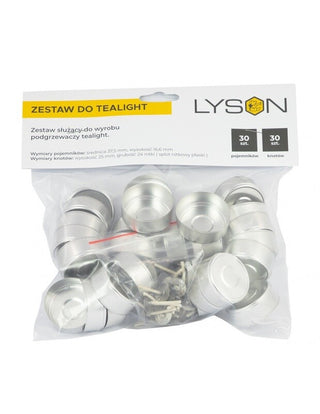 Tealight tins and wicks