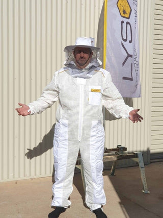 Ventilated Mesh Beekeeping Overall with Mask- PREMIUM LINE