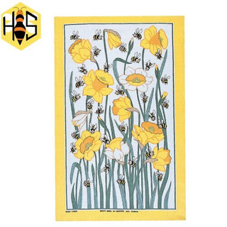 Bees & Daffodils Tea Towel